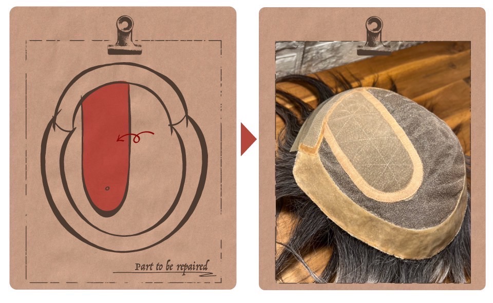 分け目パーツの修理